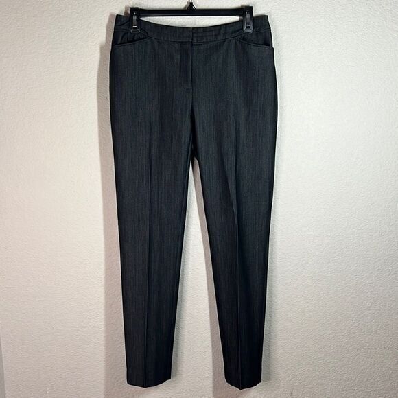 Calvin Klein Black Flat Front Skinny‎ Mid Rise Dress Pants Women's Size 2 - Picture 1 of 7